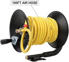 Manual Hose Reel, Suitable for 100FT Air Compressor Hose with 1/4’’ NPT Threads - Image 2