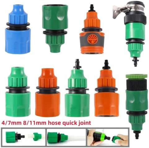 Garden Hose Quick Connectors 1/4 3/8 Barb Fittings for Drip Irrigation 5/10 Pack(for 4I7mm Hose,Type1) - Image 7
