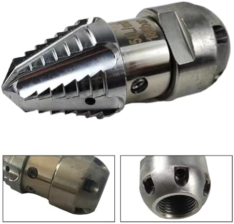 M22 Sewer Jetter Rotating Nozzle, Stainless Steel High Pressure Rotating Sewer Cleaning Nozzle, Drainage Trench Drain Pipe Cleaning Tool for 40/70 L/min Pressure Washer(40L/min,200kg) - Image 3