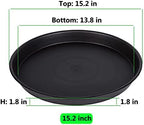 4 Pack 15 Inch Plant Saucer Plastic Plant Saucer Drip Trays Plant Saucers for Indoors Outdoor Plant (15 inch 4Pack) - Image 2