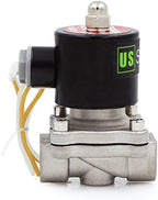 U.S. Solid Stainless Steel Electric Solenoid Valve 110VAC Normally Closed Air Water (1/2 Inch) - Image 2