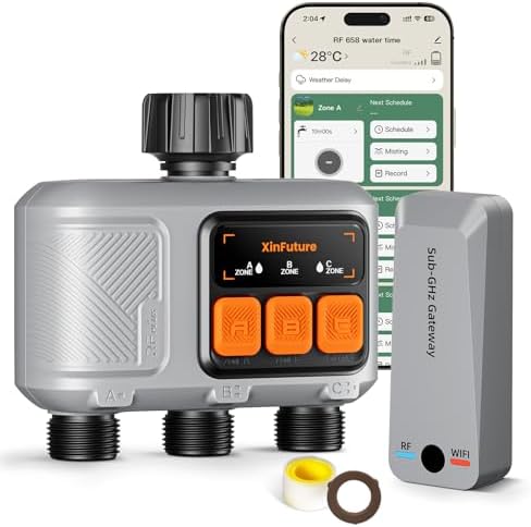 WiFi Sprinkler Timer 3 Zone, Smart Water Timer for Garden Hose by XinFutureSprinklerTimer