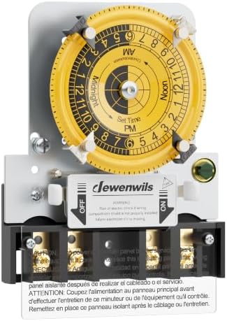 DEWENWILS T104M Mechanical Timer Switch, Mechanism Only, 208-277 VAC DPST by DEWENWILS