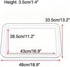 Durable Rectangular Resin Potted Plant Trays, Planter Water Tray - Image 2