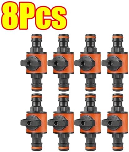 1-30Pcs Garden Hose Shut Off Valve Connectors Tap Pipe Connector System Sprays Sprinklers(8Pcs) - Image 2