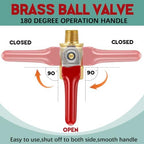 Lasnten 12 Pcs 1/8 Inch Heavy Duty Brass Npt Ball Valve Shut off Switch - Image 4