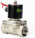 U.S. Solid 1-1/2" Solenoid Valve - 110V AC Stainless Steel Electric Solenoid Valve, Normally Closed, Viton Seal by USSolid