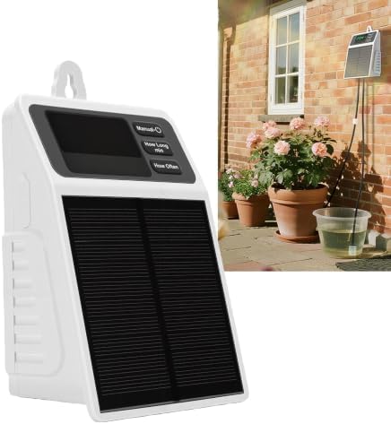 Diydeg Solar Automatic Drip Irrigation System, Water Proof Plant Watering Kit with Dual Charging Options Customizable Schedule, Solar Irrigation Controller for Garden Balcony Patio - Image 6