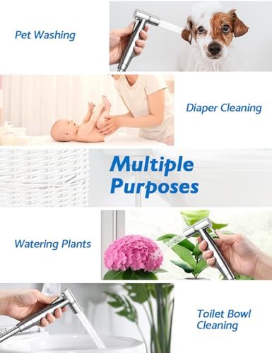 BRITULIF Bidet Sprayer for Toilet, Adjustable Pressure, Polished Chrome - Image 5