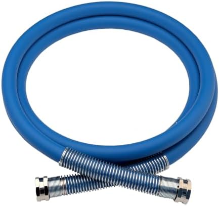 Guitrees 2026 Upgraded Leader Garden Hose 10ft x 5/8", Heavy Duty Short Water Hose, Female to Female Nickel-plated Brass Fittings, Five Layered Braiding, 1000PSI Burst, 300PSI Working (Blue) by Guitrees