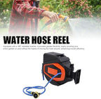 VINGVO Wall Mounted Hose Reel, 30m Retractable with 10 Nozzle - Image 2