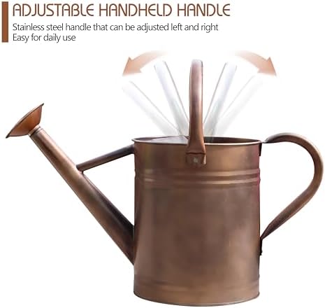 Metal Watering Can for Outdoor Plants, Watering Can Decor 1 Gallon (Copper) - Image 6