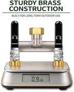 2-Way Garden Hose Splitter, Heavy-Duty Brass, 3/4" GHT, Black - Image 7