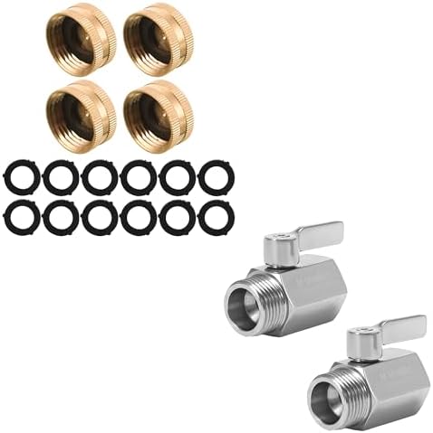 M MINGLE Garden Hose Female End Cap, Garden Hose Shut Off Valve by MMINGLE