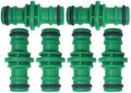 6PCS 3/4 1/2 inch Garden Hose Pipe Repair Connector Fitting Tubing Quick Connection(1I2inch-2way-6pcs) by Unknown