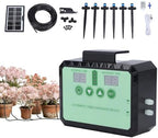 Focket Automatic Drip Irrigation System, Solar Powered Water Saving Kit with Timer Rainwater Collector Adjustable Nozzle for Indoor Outdoor Plants Garden (Black) - Image 3