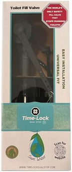 Time-Lock Dual Stop Valve – The Worlds Only Saftey Fill Valve That Stops Running Toilets!, Black by Unknown