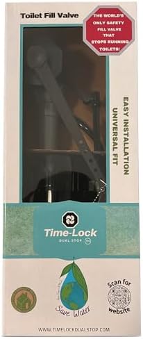 Time-Lock Dual Stop Valve – The Worlds Only Saftey Fill Valve That Stops Running Toilets!, Black by Unknown