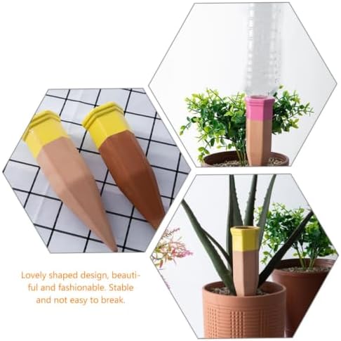 Uonlytech 6pcs Clay Self Watering Spikes Automatic Watering Device for Indoor and Patio Plants Stable and Decorative for Flowerpots Random Color - Image 4