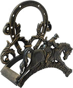 Garden Hose Holder Garden Hose Hanger Water Pipe Rack European Style Retro Wrought Iron Horse Style Creative Hose Rack Reel Home Decoration Garden - Image 4