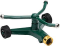 Melnor Metal Revolving Sprinkler; 3-Arm Rotary with Wheeled Base , Green , 45' - 7000 by Melnor