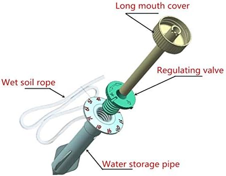 Garden Lawn Sprinkler Irrigation System Automatic Plant Automatic Watering Device Soil Moisturizing Dripper Garden Plant Watering and Fertilizing Tool Watering Artifact 2 Pieces (Color : Gre - Image 4