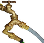 HQMPC Hose Y Splitter 3/4" GHT Garden Hose Valve 2 Way For Garden Lawn Waterring - Brass, 4 Pack - Image 5