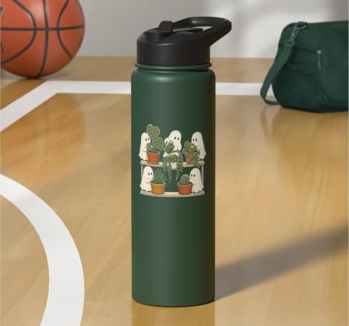 Plant Halloween Ghosts Watering Houseplant Lover Gift Stainless Steel Insulated Water Bottle - Image 7