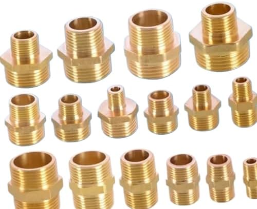 Garden Hose Connector 10PCS Brass 1/2" to 3/4 3/8 1 Thread Connector Reducing Repair Joint Copper Bubbler Adapter(3l4 x 3l4) - Image 5