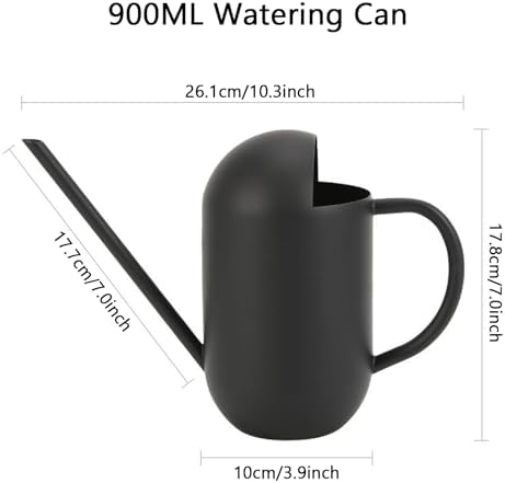 2Pcs Stainless Steel Watering Can with Long Spout 900ML Indoor Outdoor Plant Watering Pot - Image 2