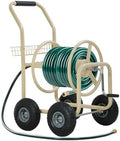 FDW Garden Hose Reel Cart, Water Hose Cart with 4 Wheels, Hold Up to 300 ft of 5/8’’ Hose，Heavy Duty Powder-Coated Steel Planting with Storage Basket, for Garden, Yard and Lawn by FDW