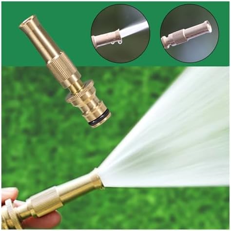 2 pcs Adjustable Brass Nozzle 1/2 3/4 Garden Hose Copper Adapter Quick Water Connector(B) - Image 6