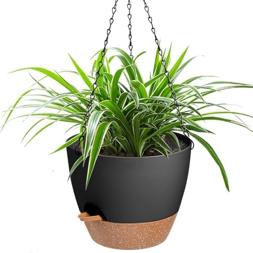 12 Inch Self Watering Hanging Planters for Indoor Outdoor Plants, 1 Pack by Vanslogreen
