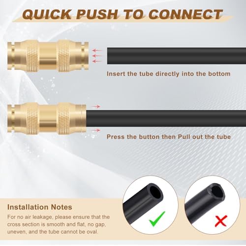 26PCS 1/4" 3/8" 1/2" Brass Dot Air Line Fittings Kit, Straight Union - Image 4