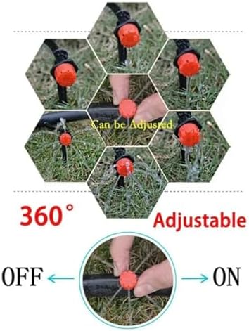 Garden supplies 50-800pcs Adjustable Irrigation Drippers Sprinklers 1/4'' Emitter Dripper Micro Drip Irrigation Sprinklers Nozzle(500 PCS) - Image 4