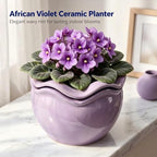 6.5 inch self Watering African Violet pots, Smoky Purple - Image 2