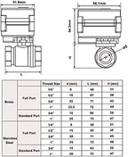 U.S. Solid 3/4" Motorized Ball Valve 85-265V AC Brass Electrical Ball Valve, 2 Wire Auto Return Setup Normally Closed - Image 4