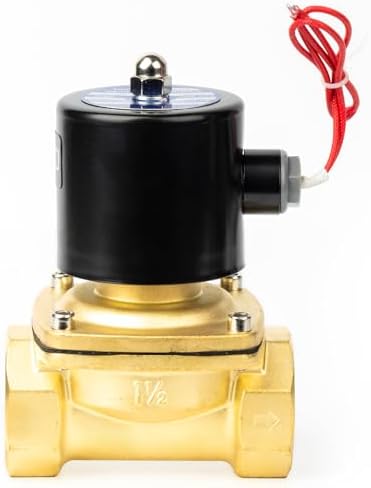 U.S. Solid 1-1/2 in Brass Electric Solenoid Valve, AC 110 V, Normally Closed, FKM Seal, 29 Cv, Semi-Direct, for Air Gas Fuel and Oil - Image 4