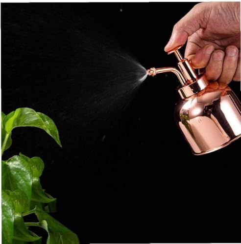 300ml Copper Plant Mister, Stainless Steel Watering Spray Bottle, Ergonomic Design, Perfect for Indoor & Outdoor Plants (Color:Black) - Image 4