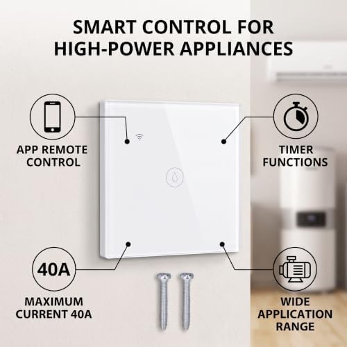 High Power Smart WiFi Switch 40A Remote Control Timer AC100-240V 2.4GHz for Tuya Water Heater Pump Air Conditioner Fountain - Image 4