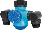 Aqua Joe SJI-MFGA2 Multi-Function Outdoor Faucet and Dual Garden Hose Tap Connecter by AquaJoe%C2%AE
