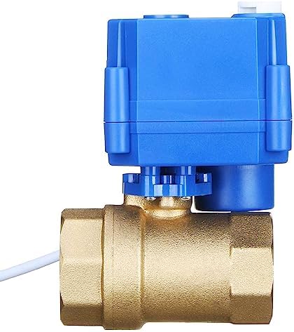 U.S. Solid 1 in Brass Motorized Ball Valve, Standard Port, 9-24 V AC/DC, 3-Wire Latching Self-Hold, Manual Override, Position Indicator - Image 5