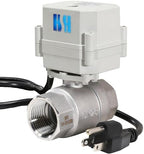 1 inch DN25 110-230VAC Normally Closed Stainless Steel 304/CF8 Motorized Electrical Ball Valve With U.S. Plug - Image 2