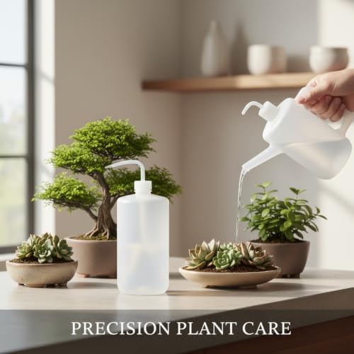 Precision Squeeze Watering Bottle with Long Curved Spout Durable PP Plastic - Image 3