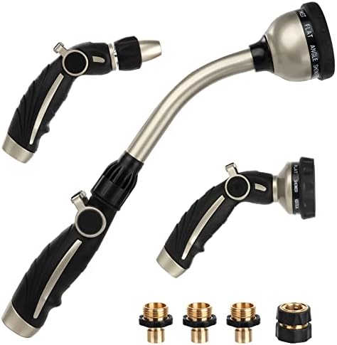 RESTMO Garden Watering Combo, Heavy Duty Hose Sprayer | Metal Hose Wand | High Pressure Hose Nozzle, Thumb Flow Control, Quick Connect Fittings Included, Easy to Reach Anywhere in Garden & Lawn - Image 5