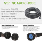 Soaker Hose 5/8" 30ft Round Rubber Garden Soaker Hoses - Image 3