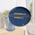 Yukfona Ceramic Plant Saucer Tray 2 Pcs 12 Inch Blue, 12.5" OD x11.9 ID x1.6 Deep| Fits Flower pots Bottom≤ 11.9", Heavy Duty Glazed Round Planter Drip with Catch Basin for Indoor Outdoor Plants - Image 2
