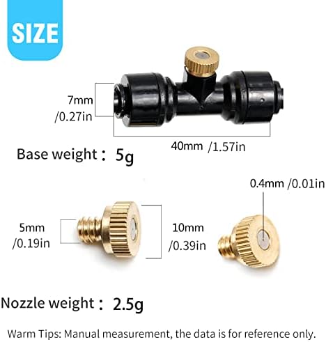 UOIENRT Misting Cooling System, 18M (59FT) Misting Line, Brass Mist Nozzles(26er) and 1 Pcs Brass Adapter Outdoor Mister for Garden Greenhouse Patio - Image 2
