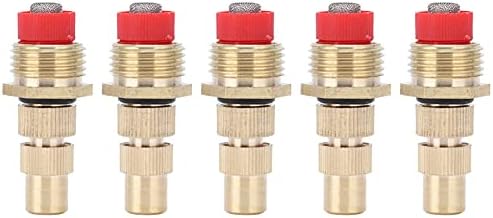 5Pcs Irrigation Nozzle, G1 2 Male Thread Brass Atomizing Nozzle with Filter, Irrigation Drippers Sprinklers for Garden Greenhouse Agricultural by Unknown