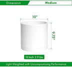 D'vine Dev Plastic Planter Pot with Saucer, 10 in, White Color, 74-X-A-2 - Image 2
